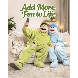 Funny Monster Onesie Costume, Ultra-Soft All-Season Fleece, Multi-Color Options, Perfect for Themed Parties, Sleepovers, and Memorable Gag Gifts