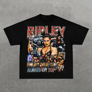 VINTAGE TEE | RHEA RIPLEY, Prints Vintage T-Shirt, Wrestler Shirt, WWE Shirt, Y2k Shirt, Vintage Graphic Tee, Unisex T-Shirt, Gift For Him, Adult Casual Cotton Crewneck Short Sleeve Shirt Top Menswear