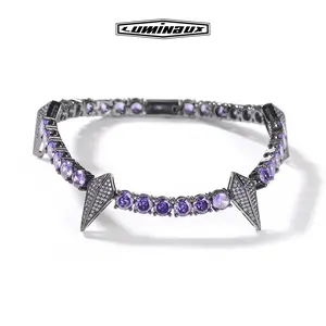 [LUMI47] D Color VVS Black Panther Tennis Bracelet Iced out Bracelet (Multi Color Available), Men's Jewelry Ideal Gift for her him