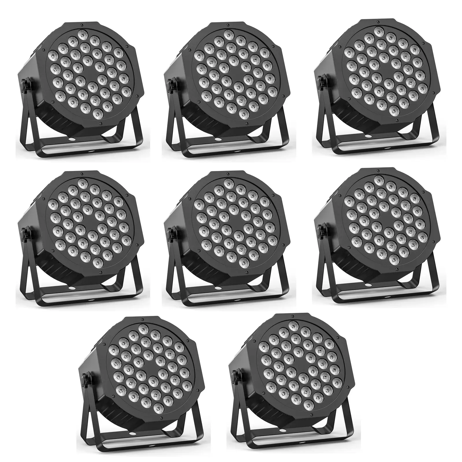 36W RGB 36-LED Mini Flat Par Stage Light - DMX512, Remote Control Effect Projector, High-Brightness Illuminated Artistic Light-Up Disco Novelty Lighting for Church, Wedding Events, Light-Up Novelty Lighting