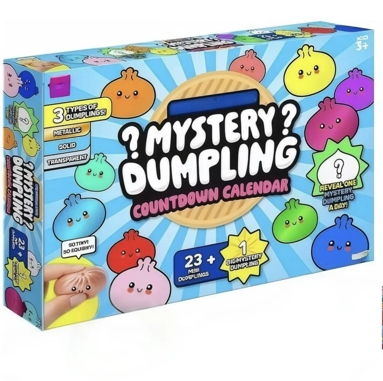 2026 Dumpling Squishy Advent Calendar, 24pcs Mini FunnyBao Bun Mystery Countdown Box, Dumpling Squeeze StressBalls, Sensory Squishies Fidget Toy, Cute Styles Collectibles,Extra Mini Dumpling Squishy Gifts for Teens & Adults,Adults+ Teen