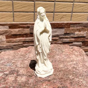 1PC Statue of the Virgin Mary, a pure white Mary praying sincerely, hoping to bring you blessings. Made of plastic, easy to carry. Religious Home Decor
