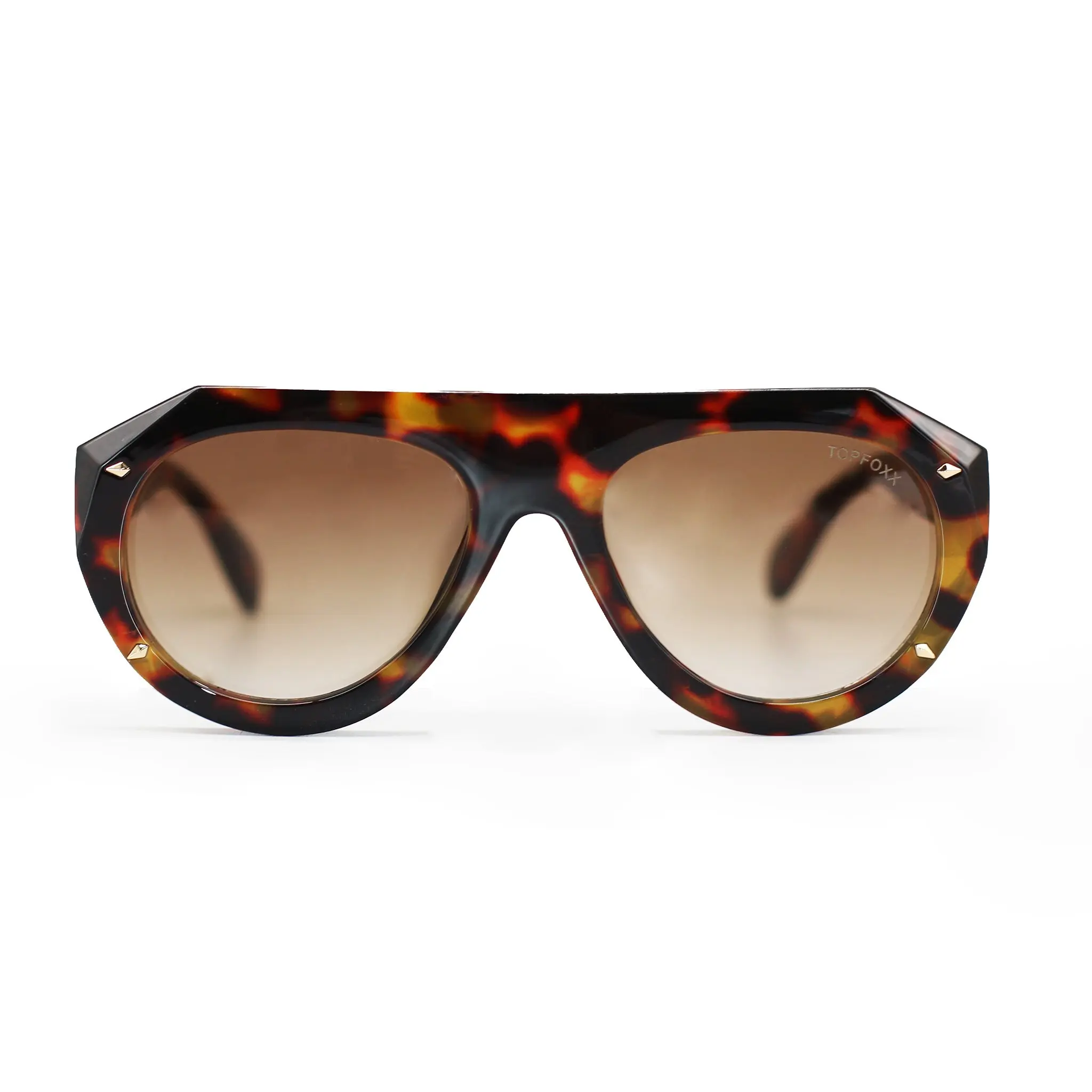 Vega - Brown Tortoise - Tangle Free Shield Sunglasses - Certified Shatter-Resistant Lenses - UV400 - For Women & Men