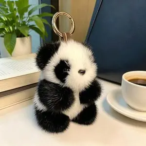 Cute Plush Panda Keychain - Soft Kawaii Bag Charm Accessory for Women, Trendy Aesthetic Pendant for Backpacks & Handbags, Ideal Gift for Birthdays & Friends (Leisure Indoor Recreation Item)
