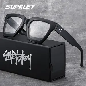 SUPKLEY Retro Green Reading Glasses Fashion Trend Trending Eyeglasses Leopard Print Color Blocked Pc Thick Frame Square Large Frame Daily Work Reading Multi Degree High-definition Gift Box Packaging Square Frame Eyeglasses