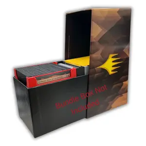 MTG 3-Piece Bundle Box Commander Deck & Token Organizer Containers Set for Trading Card - Double and single card sleeves