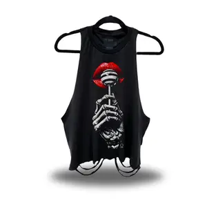 TheDriveClothing Gravepop Road Rash Black Crop Tank Top – Y2K Vintage Streetwear Graphic Crop Top, Women’s Oversized Grunge Biker Fashion Tee, Casual Summer Outfit Apparel