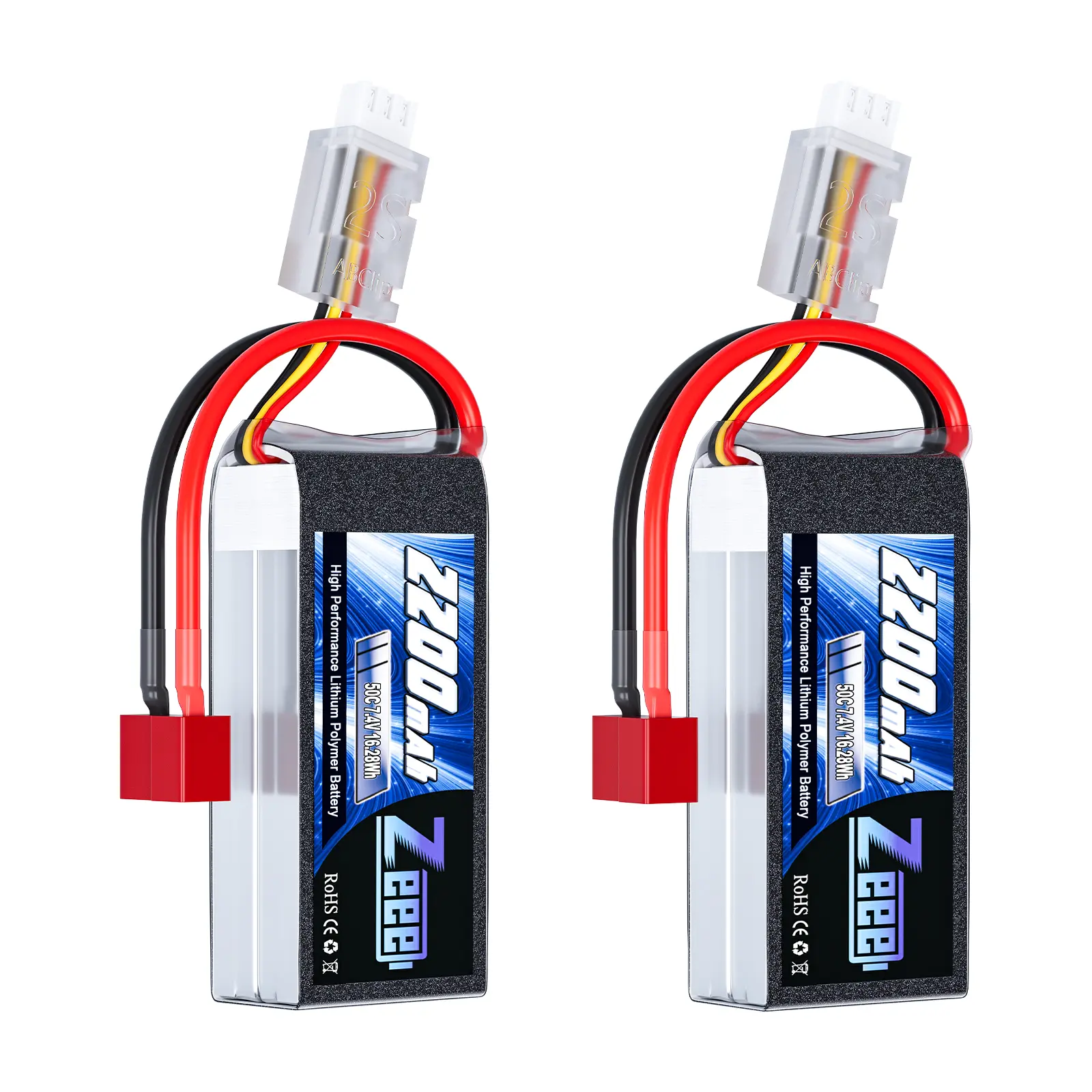 Zeee 2S 2200mAh Shorty Lipo Battery 7.4V 50C RC Battery with Deans Connector Soft Pack for 1/16 Slash RC Car RC Truck RC Helicopter Airplane Quadcopter Drone RC Boat Racing Models (2 Pack) Fast Brushless rcheli Double Camera Indoor Flying Drone Toy