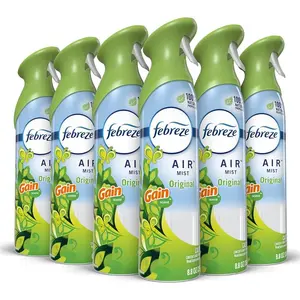 6 Count Air Fresheners for Home and Bathroom and ,Kitchen, Aerosol Can, Gain Original Scent 8.8oz
