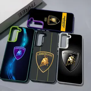 lamborghini Phone Case For Samsung Galaxy S25 S24 S23 S22 S21 S20 Note20 Ultra Plus Fe colored silver Cover