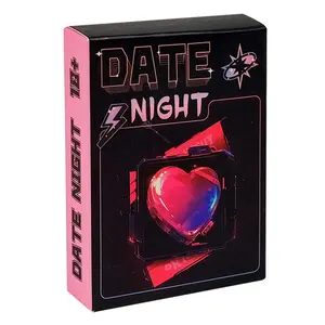 "DATE NIGHT"50 couple game cards, drinking cards. Sturdy cardboard game cards that unlock warm communication moments, enhance intimacy, suitable for dates, parties, dinners, Valentine's Day, game nights, Christmas, and special occasions, Board Games Night