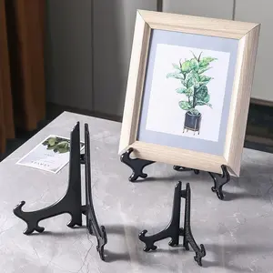 [Hanging Photo Plate Tray Rack] Porcelain Plate Rack, Hanging Plate Rack, Tray Rack, Photo Frame, Plastic Bracket, Plate Rack, Tea Cake Hanging Plate Folding Plate Rack, Convenient Bracket