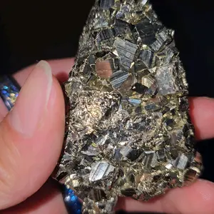 Raw Pyrite Crystal Shiny Cluster | Real Iron and Gold Rock | Medium 6-16 Oz