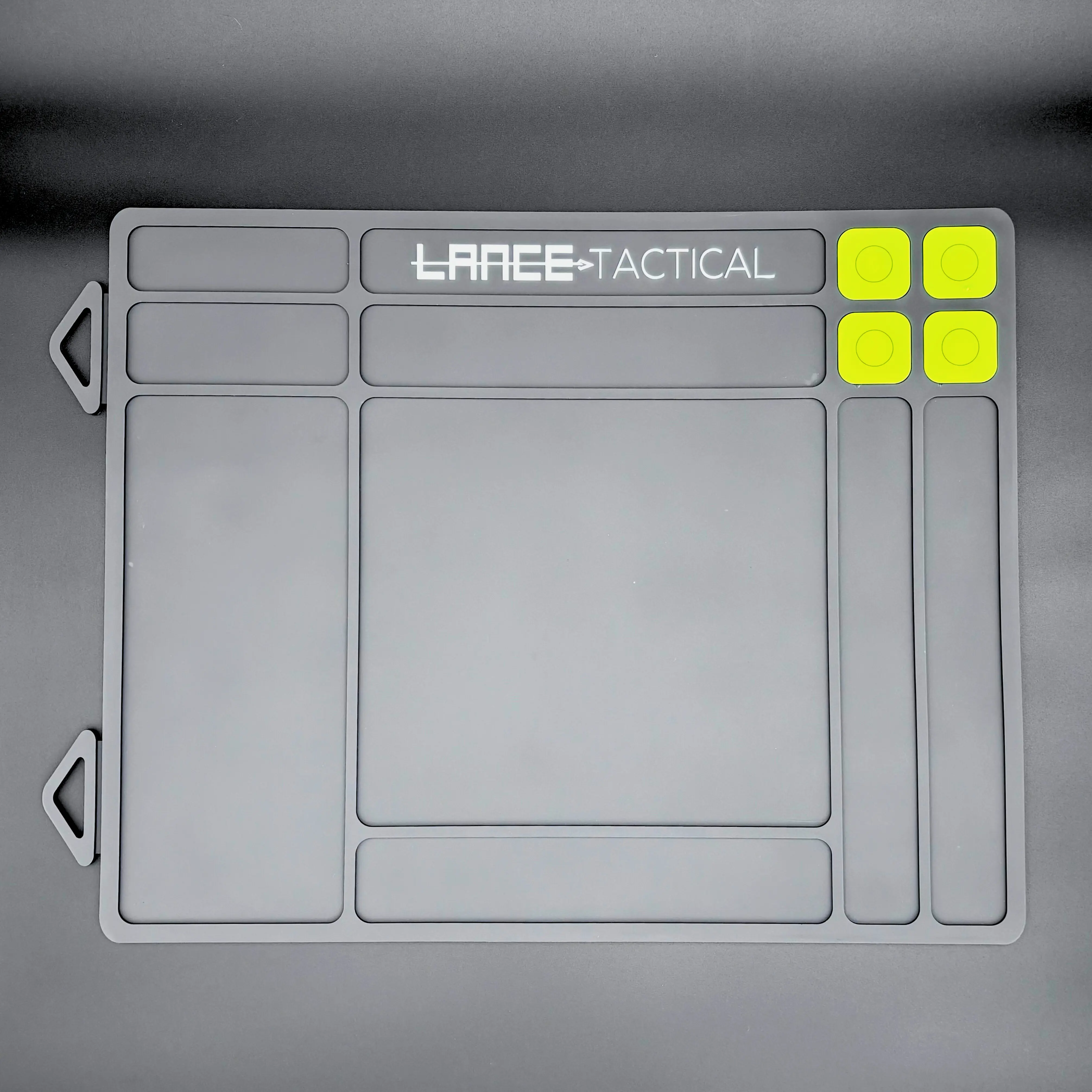 LANCE Tactical TacticalMat Extra Large Advanced Gun Cleaning Work Bench Mat 20x16 Rubber with Compartments & Magnetic Pads Non-Porous Oil-Resistant