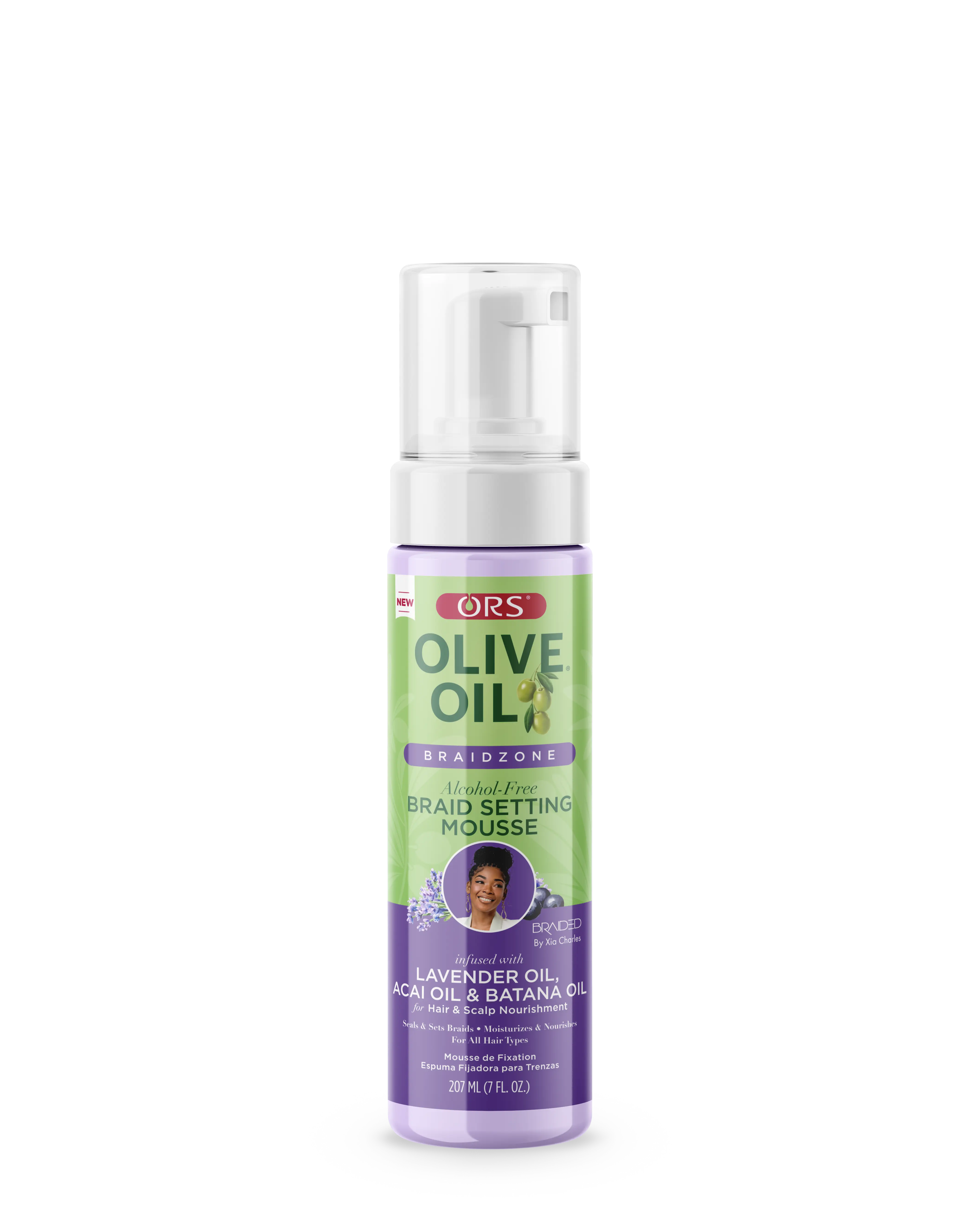ORS Olive Oil Braidzone Braid Setting Mousse for Hair & Scalp Nourishment (7.0 oz)