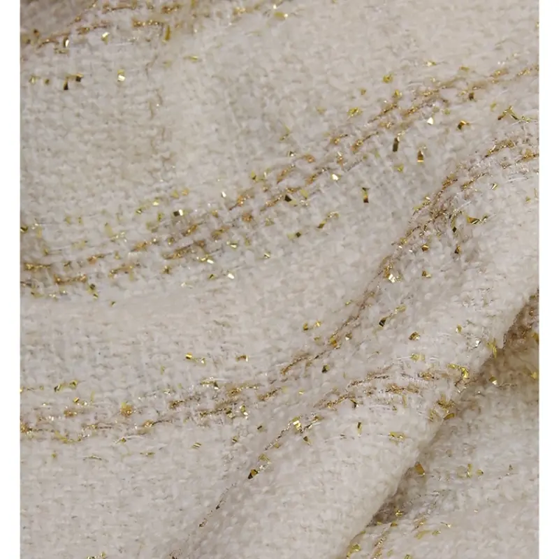 60% Wool Interwoven Plaid Tweed Fabric, Wide 155cm, 528g/m, Stylish Fall Winter Material, Perfect for Custom Coats & Skirts