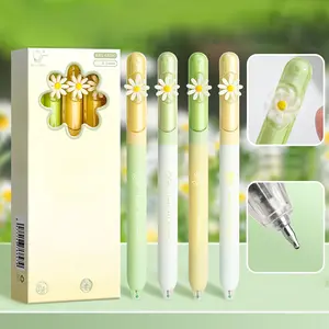 4/8/12pcs Daisy Twistable Ballpoint Pens Set (creative Stress Relief Stationery), 0.5mm Quick-Dry Ink, Fine Writing Tool, 4/8/12 Pieces, Smooth Writing Pens
