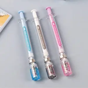 Creative Syringe-Shaped Gel Pen, 3 Counts Portable 0.5mm Multi-purpose Writing Pen, Modern Funny Writing Pen, Unique Pens for Students Office Workers, Writing Markers Supplies, Gel Ink Pens, Office Stationery & Supplies