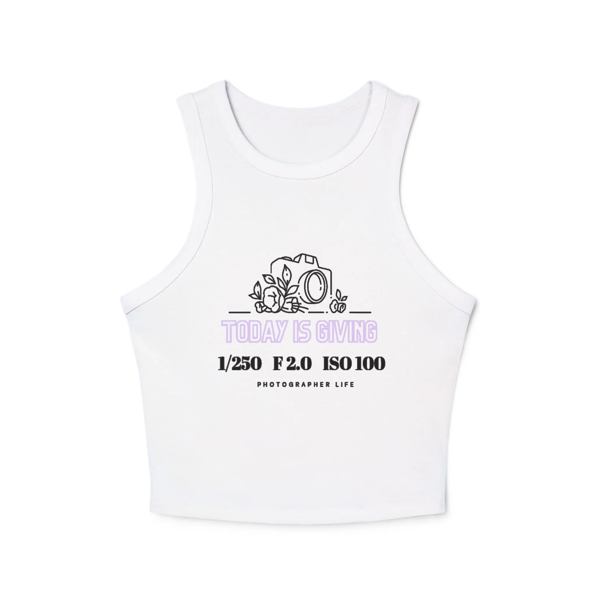 Photographer's Life Racer Tank Top, Photography Gift, Summer Outfit, Creative Apparel, Trendy Gym Wear, Casual Streetwear