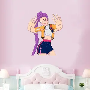 Large Cartoon Wall Sticker, Self-Adhesive Removable Door Decal, Multiple Sizes, Home Decor for Bedroom Living Room, Birthday Party Gift