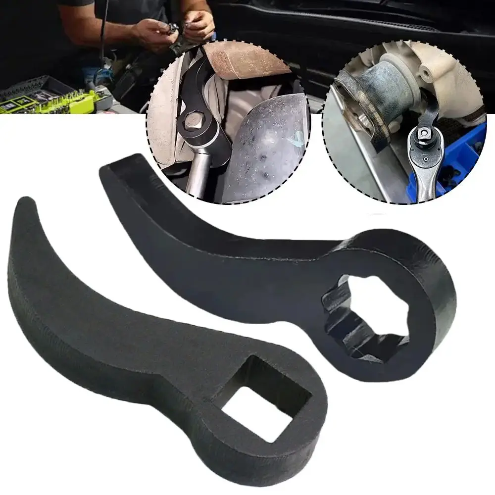 Adjustable Angle Crowbar Adapter Head - 1/2 Ratchet Open-End Wrench Compatible Alloy Mechanic Tool, Corrosion Resistant Tools for Mechanics, High-Strength Prying Gadget for Car Half Shaft Drive Shaft Disassembly, Adjustable Crowbar Adapter Head