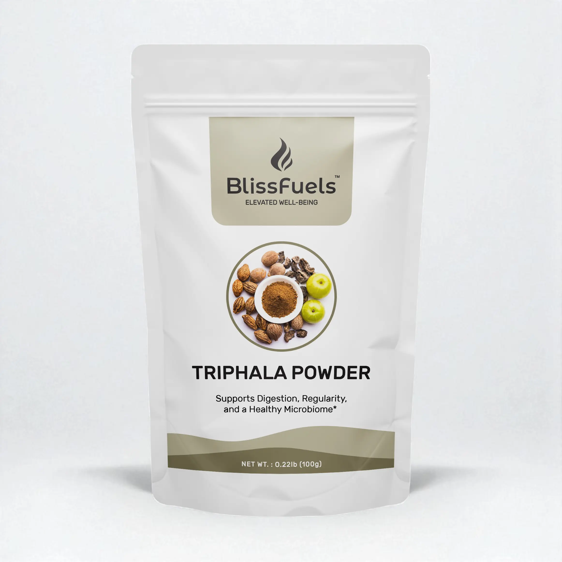 BlissFuels Triphala Powder - Natural Edible Dietary Supplement, Traditional Herbal Blend for Daily Wellness (100g)