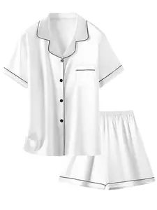 Kids’ White Satin Pajama Set – Soft, Comfy, Stylish Sleepwear for Girls