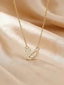Elegant Swan Necklace for Women, Luxurious Lockbone Chain, Unique Design Jewelry, Perfect for Parties, Dates, Gifts, Daily Wear