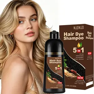 Blonde Brown Hair Dye Shampoo 5-in-1, 200ml – Natural Herbal Formula for Gray Hair Coverage, Semi-Permanent Color for Women & Men, Easy At-Home Use, Travel-Friendly & Convenient