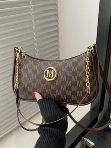 Women's Elegant Satchel Crossbody Bags, Stylish Printed Shoulder Handbag, Handbag Shoulder Purse, Detachable Chain & Adjustable Strap Design, Perfect for All Occasions, Versatile Shoulder Bags