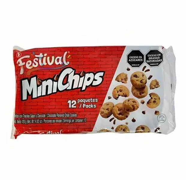 Festival Minichips 12 Pack - 35 g Snack & Cookie - Ideal for Desserts and Treats Sweet