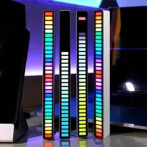 Joytutus Modern RGB Voice Controlled Synchronous Rhythm Light USB Powered LED Pickup Light for Gaming Esports & Parties Car Desktop Sound Sensing Atmosphere Lighting Decorative Sync to Sound Portable Acrylic Rechargeable Smartphones
