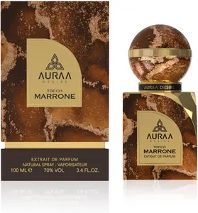 Desire Auraa Tocco Marrone Extrait de Parfum, 100ml (3.4 fl.oz) Natural Spray, 70% Vol Concentrated Fragrance with Floral Fragrances, Deep Floral Perfume & Vanilla Notes, Unisex Beauty & Personal Care Item