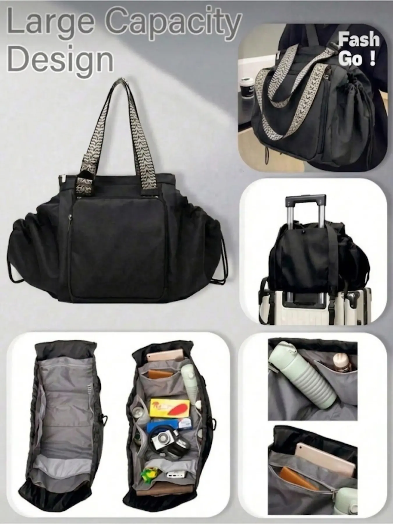 Summervibes Multifunctional Mom Diaper Bag, Best Diaper Bag, Diaper Purse, Large Expandable Travel Backpack and Handbag, Waterproof Shoulder Bag for Women, Summer Essentials, outdoorfun
