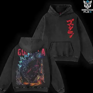 [ SALE 55%+FREE SHIP] Godzilla Blue Neutron Kaiju Robot Mecha Retro Monsterverse Unisex Vintage Double Printed Heavyweight Cotton Oversized Tee, Hoodie Workout Clothes, Gym Workouts, Clothes for Daily Wear