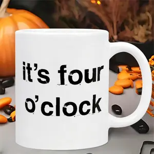 Hand-painted Pattern Mug It's Four O'Clock in the... Mug I Elder Emo Coffee Cup