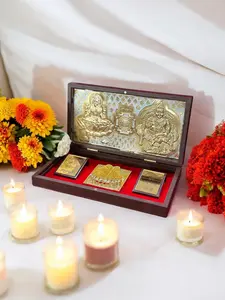 Shri Dhanlakshmi Kuber Pocket Temple | Gold Mandir Box | Wealth & Prosperity Gift