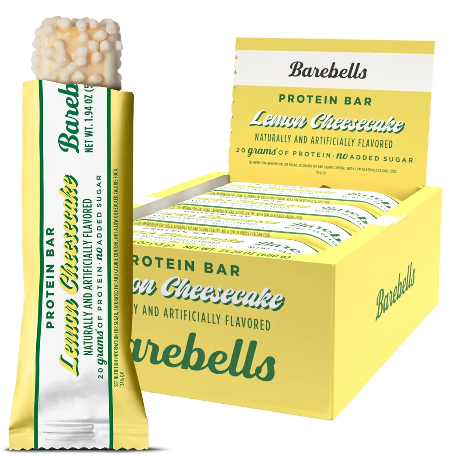 Barebells Protein Bar - Lemon Cheesecake - 20g Protein (12 Bars)