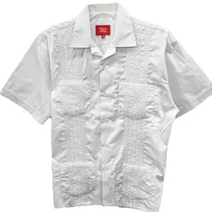 Men's Short Sleeve Cuban Guayabera Shirt Size S-5XL