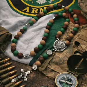 Military Themed Rosaries w/Silenced Beads