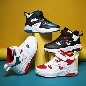 Boys' Casual High Top Sneakers Breathable Non-Slip Design Outdoor Hiking Jogging Four Seasons Suitable Comfortable Durable All-Matching Sports