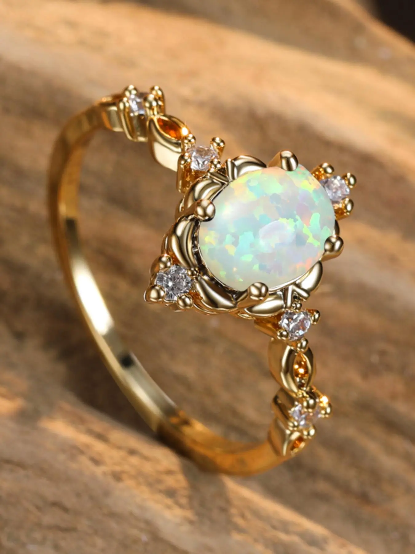 Women's Elegant Artificial Gemstone & Rhinestone Decor Promise Ring,  Trendy Exquisite, Chic Gorgeous Jewelry As Gift for Girlfriend, Unique Rings, Beautiful Rings, Elegant Fashion Rings