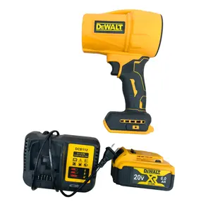 DEWALT 20V Cordless Blower, 200 m/s Max Wind Speed, 30000 RPM, 800g Wind Power, With 6.0Ah Battery And Charger, For Yard Cleanup And Workshop Use