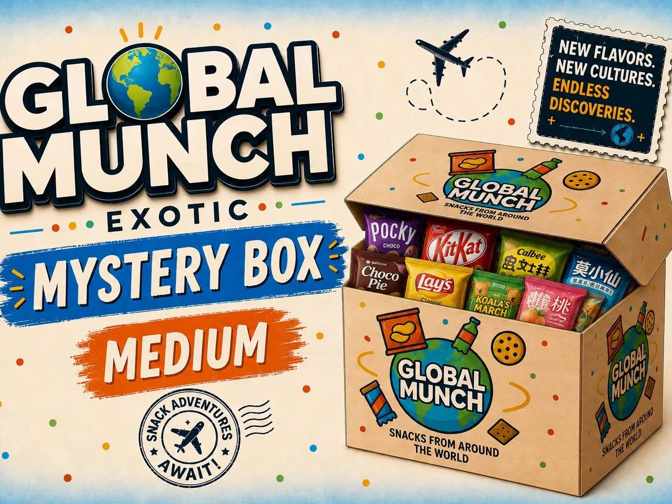 GLOBAL MUNCH EXOTIC MYSTERY BOX!!! (MEDIUM)