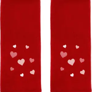 Heart Bath Towel Set, Super Soft Absorbent Microfiber, Perfect Valentine's Day Gift, Fast Drying, Festive Decorative Bathroom Accessory
