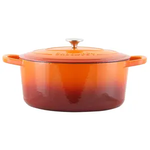 Crock Pot Artisan 7 Quart Enameled Cast Iron Oval Dutch Oven