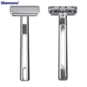 SHAVCOOO 20T 3.0 Glide Pro Advanced 2 Half Blade Shaving Razor Stainless Steel  Eco-Friendly Safety Shave Shaver for Men & Women