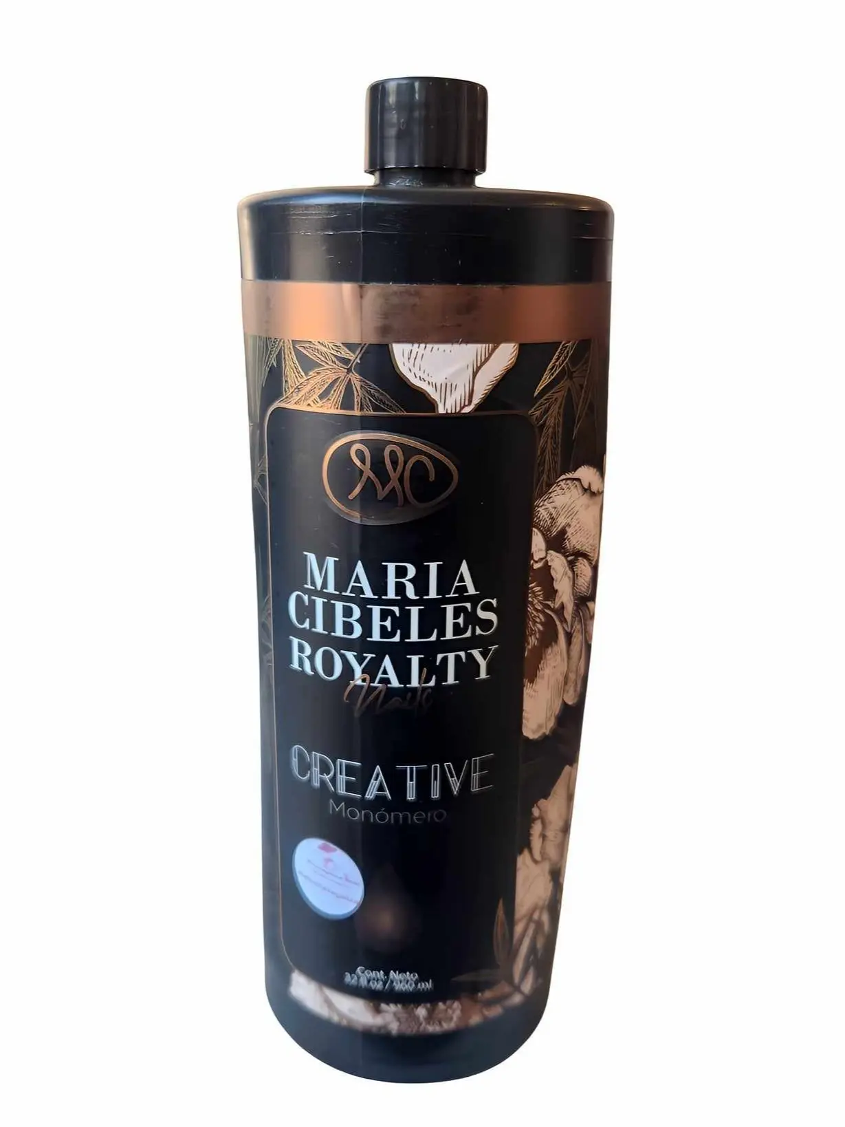 mc nails Maria Cibeles Monomer, Low Odor Professional Acrylic Liquid for Nail Artists, 32 Fl Oz Bottle, Nail Art Project, 32 Oz