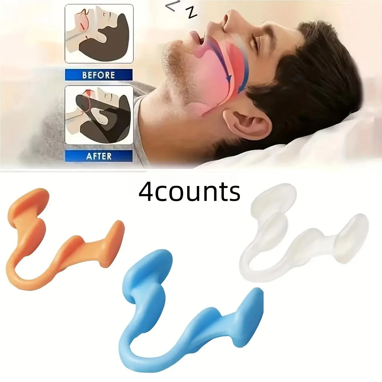 Sleep Aid Nose Expander, Nasal Expander, 4 Counts Breathable Nose Shaper, Breathing Aid Nose Massager, Sleep Aid Nose Shaper, Body Care Tool