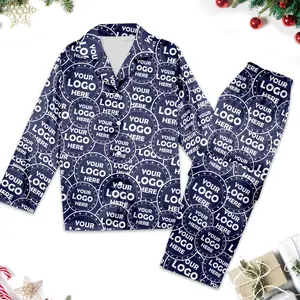 Custom Logo Company Pajamas Set,, Personalized Logo Business Pajamas Set, Personalized Pajamas 2025, Pajamas With Picture